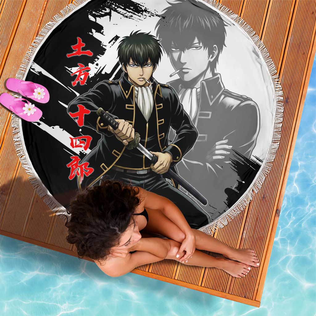 Toshiro Hijikata Beach Blanket Dark Shinsengumi Ink Style