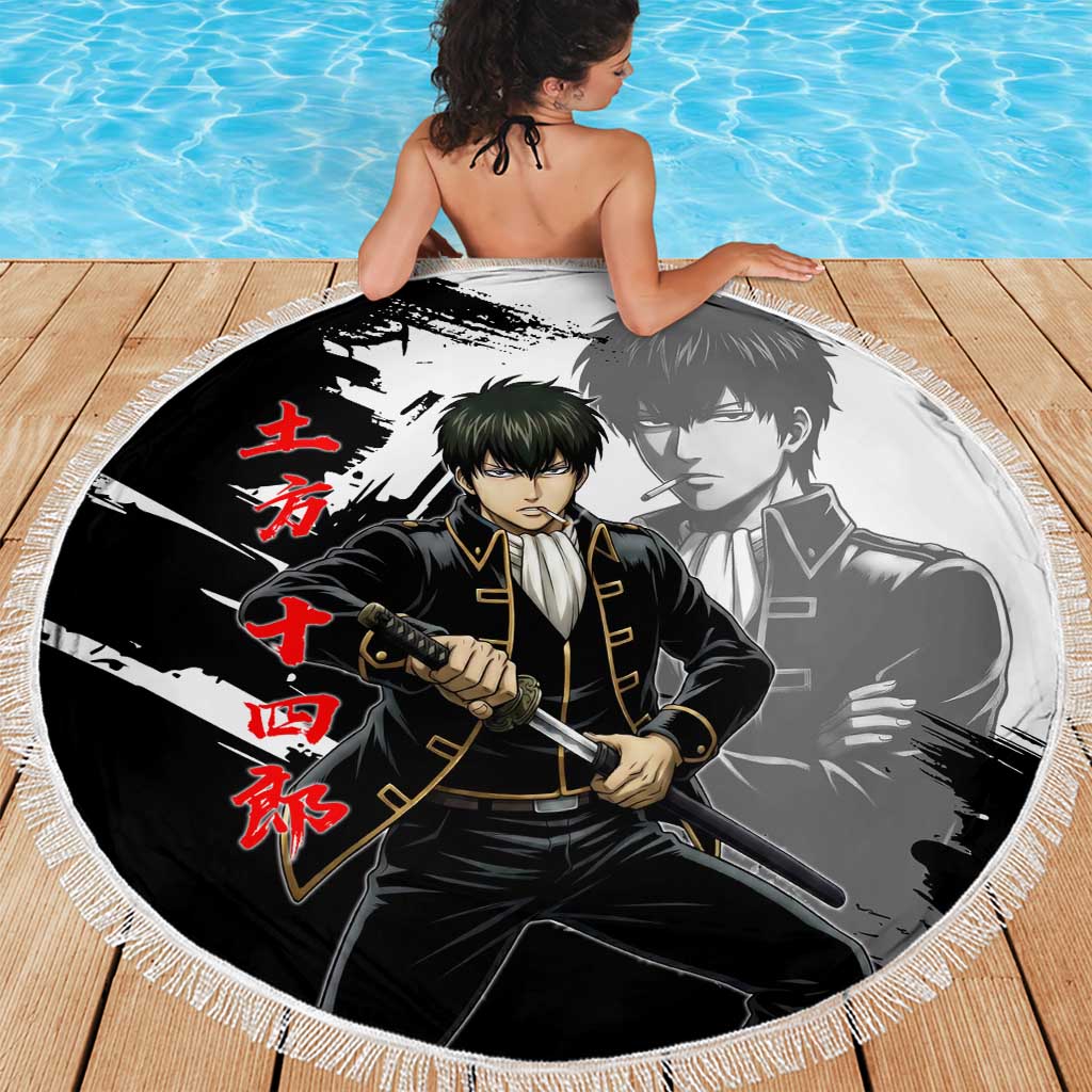 Toshiro Hijikata Beach Blanket Dark Shinsengumi Ink Style