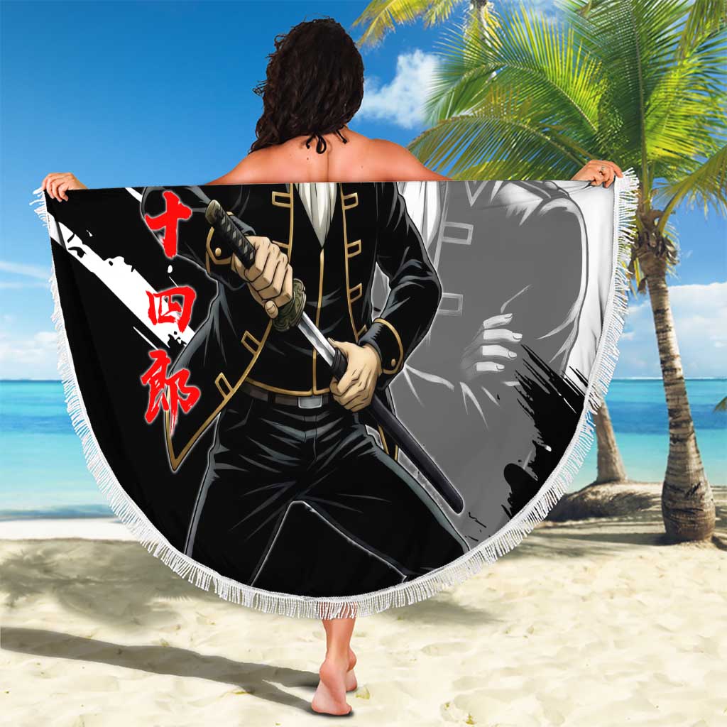 Toshiro Hijikata Beach Blanket Dark Shinsengumi Ink Style