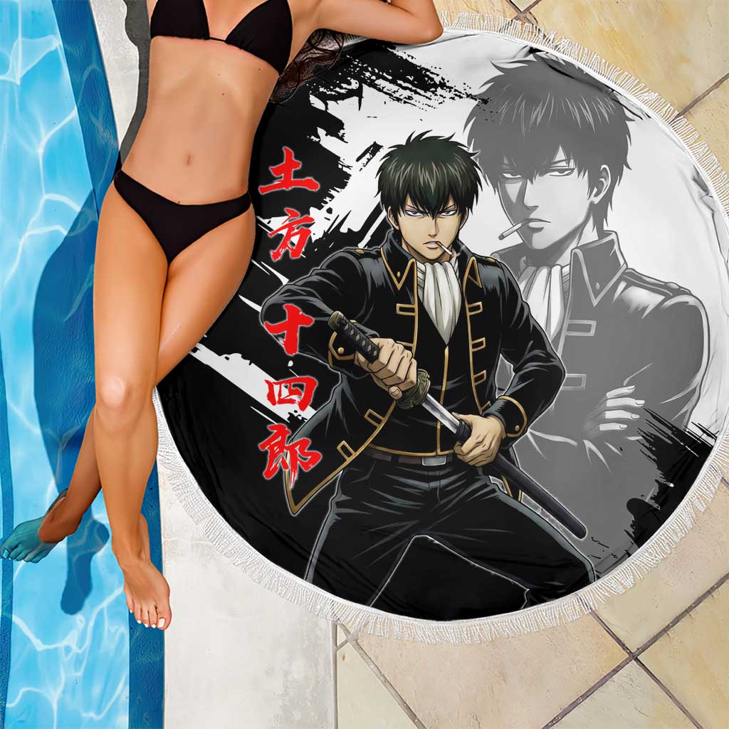 Toshiro Hijikata Beach Blanket Dark Shinsengumi Ink Style
