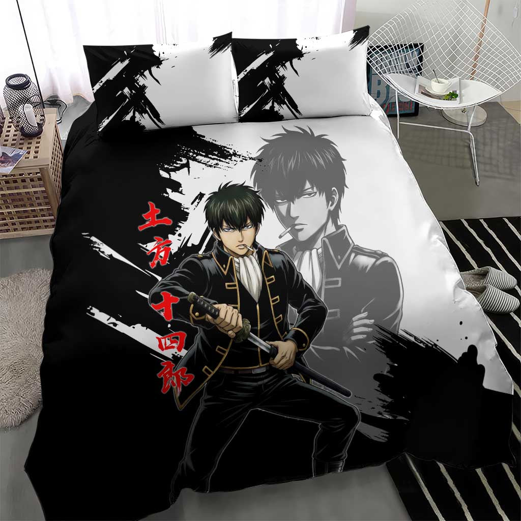 Toshiro Hijikata Bedding Set Dark Shinsengumi Ink Style