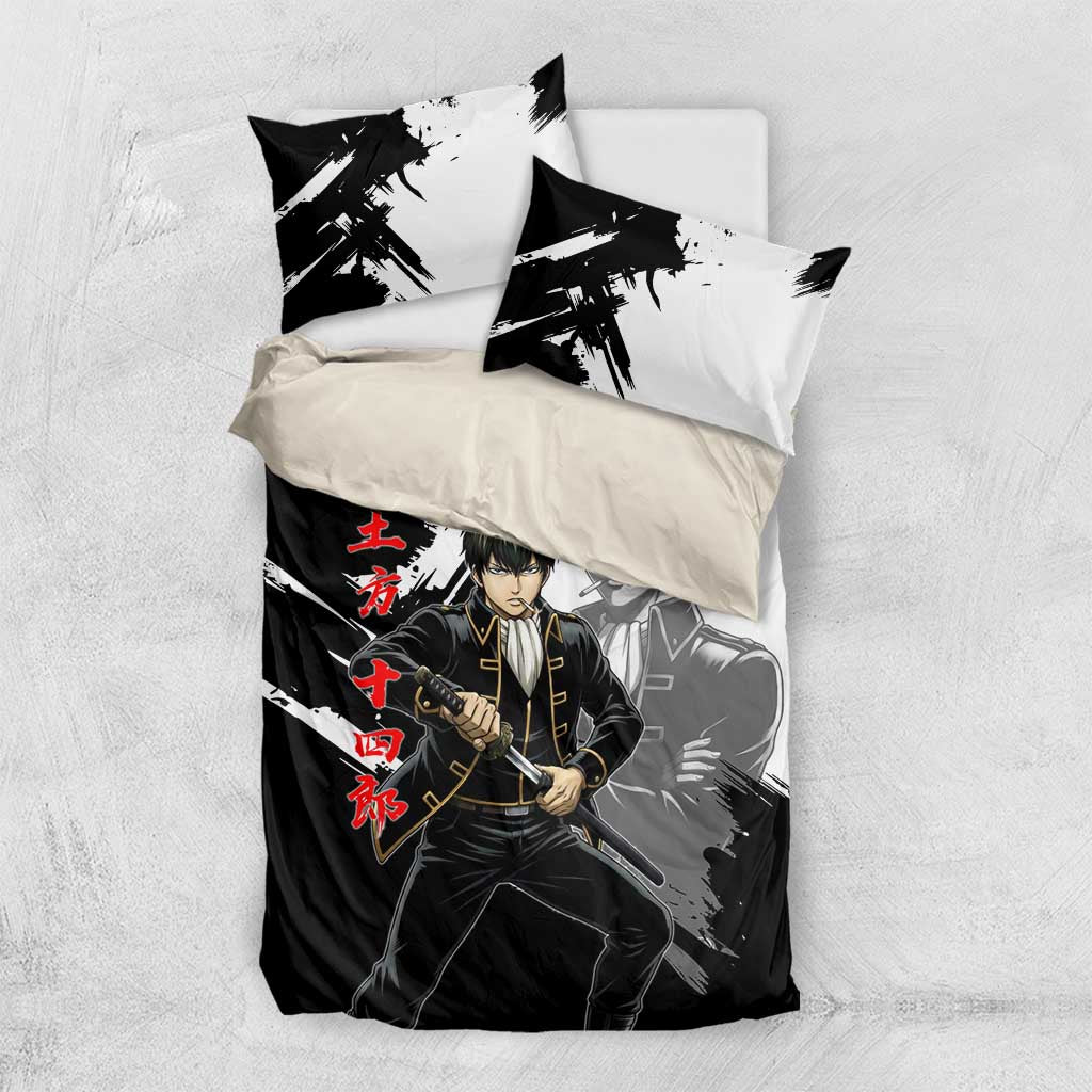 Toshiro Hijikata Bedding Set Dark Shinsengumi Ink Style