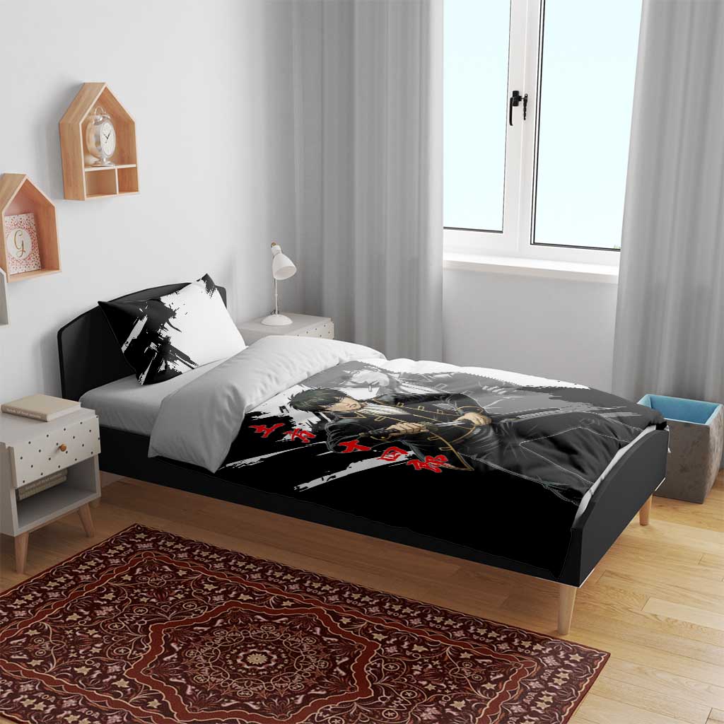 Toshiro Hijikata Bedding Set Dark Shinsengumi Ink Style