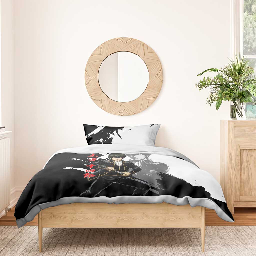 Toshiro Hijikata Bedding Set Dark Shinsengumi Ink Style