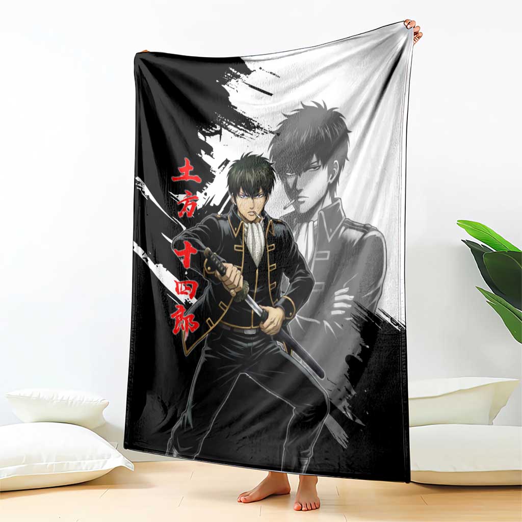 Toshiro Hijikata Blanket Dark Shinsengumi Ink Style