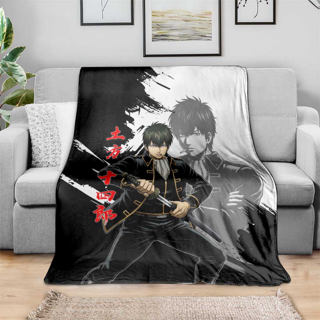 Toshiro Hijikata Blanket Dark Shinsengumi Ink Style