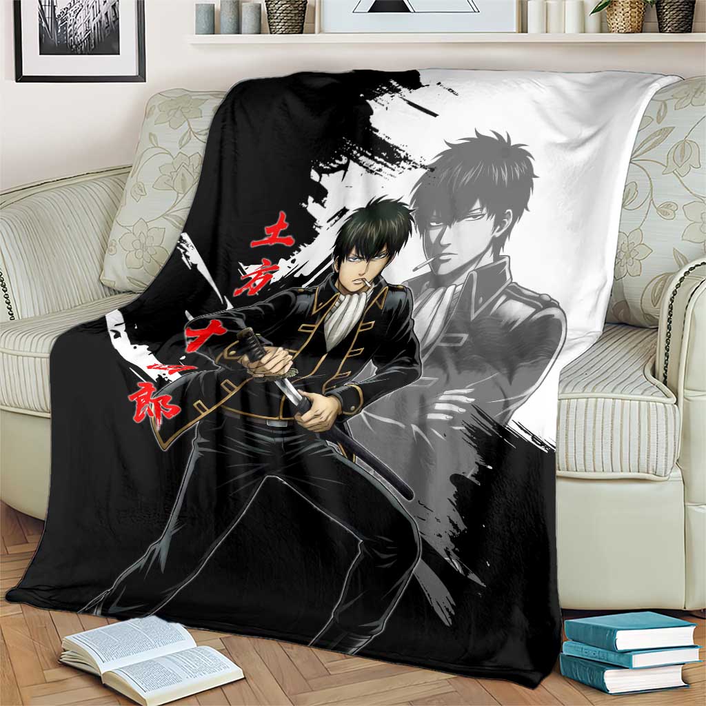 Toshiro Hijikata Blanket Dark Shinsengumi Ink Style