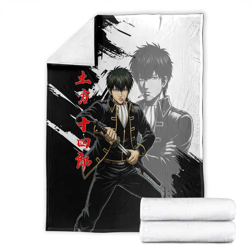 Toshiro Hijikata Blanket Dark Shinsengumi Ink Style