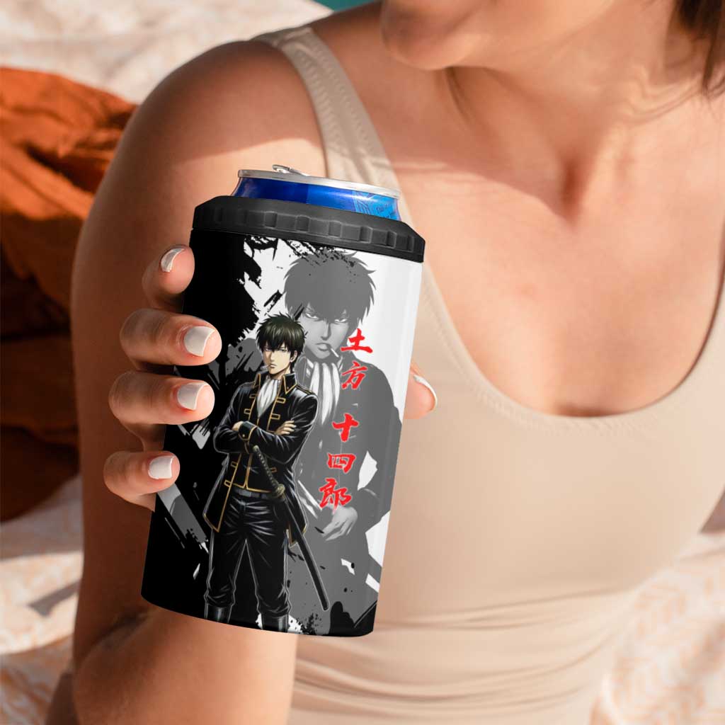 Toshiro Hijikata 4 in 1 Can Cooler Tumbler Dark Shinsengumi Ink Style