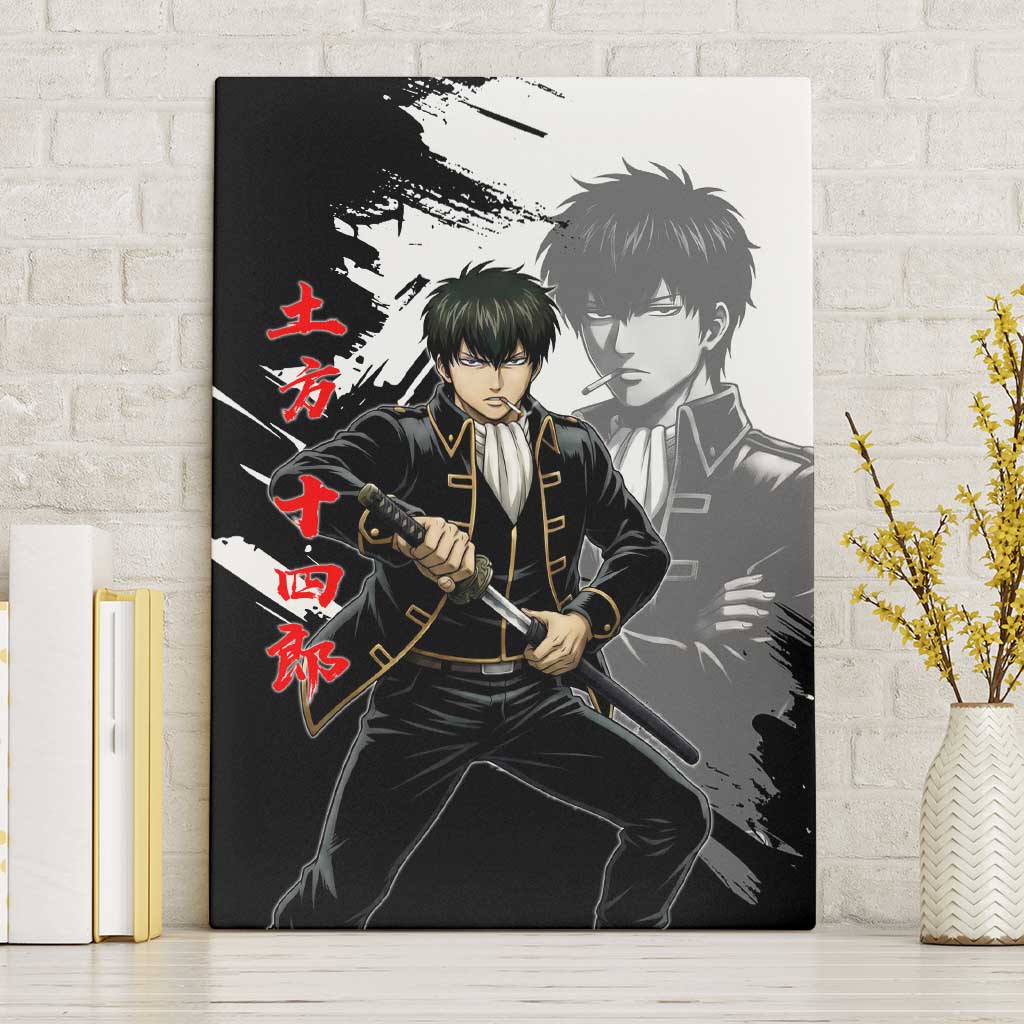 Toshiro Hijikata Canvas Wall Art Dark Shinsengumi Ink Style