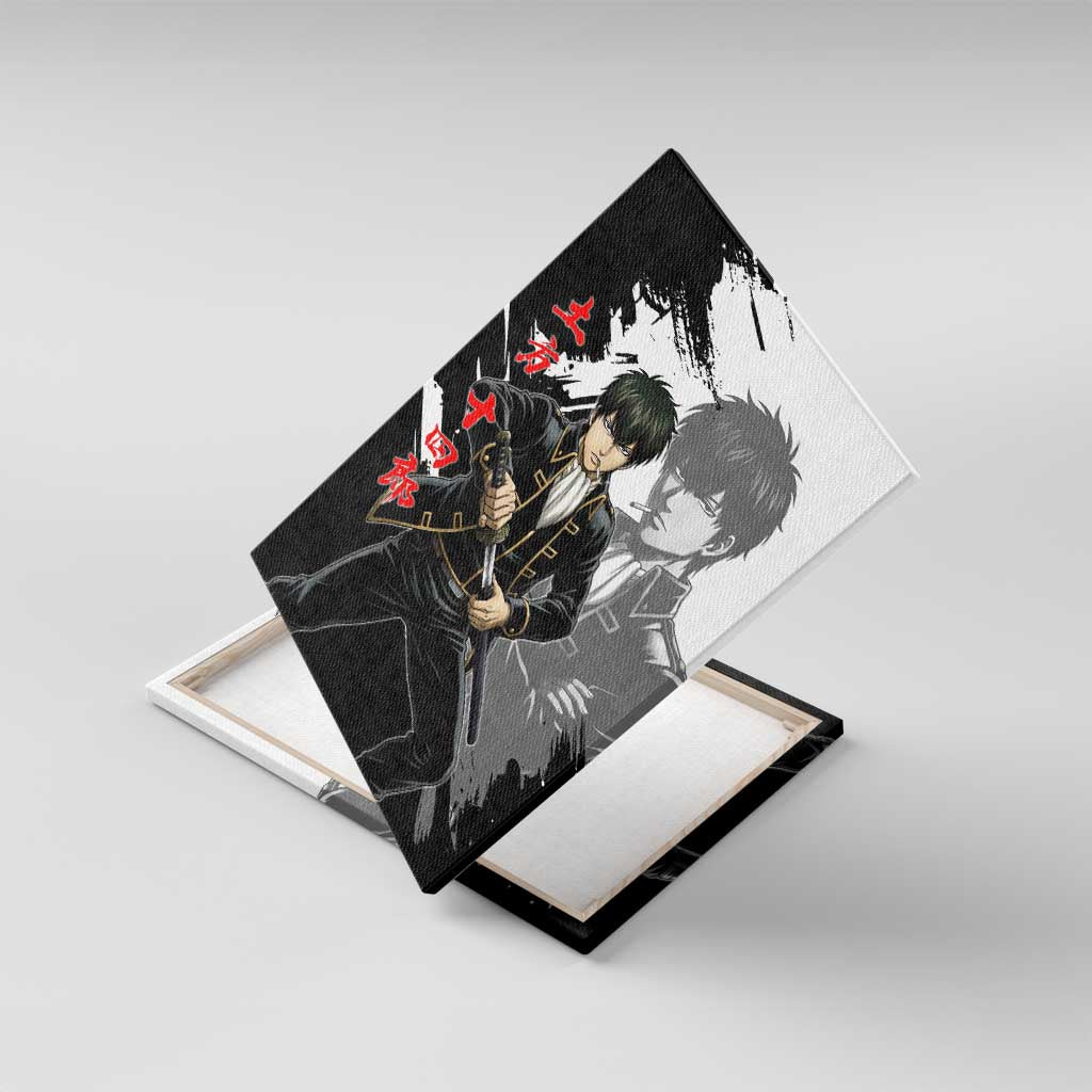 Toshiro Hijikata Canvas Wall Art Dark Shinsengumi Ink Style