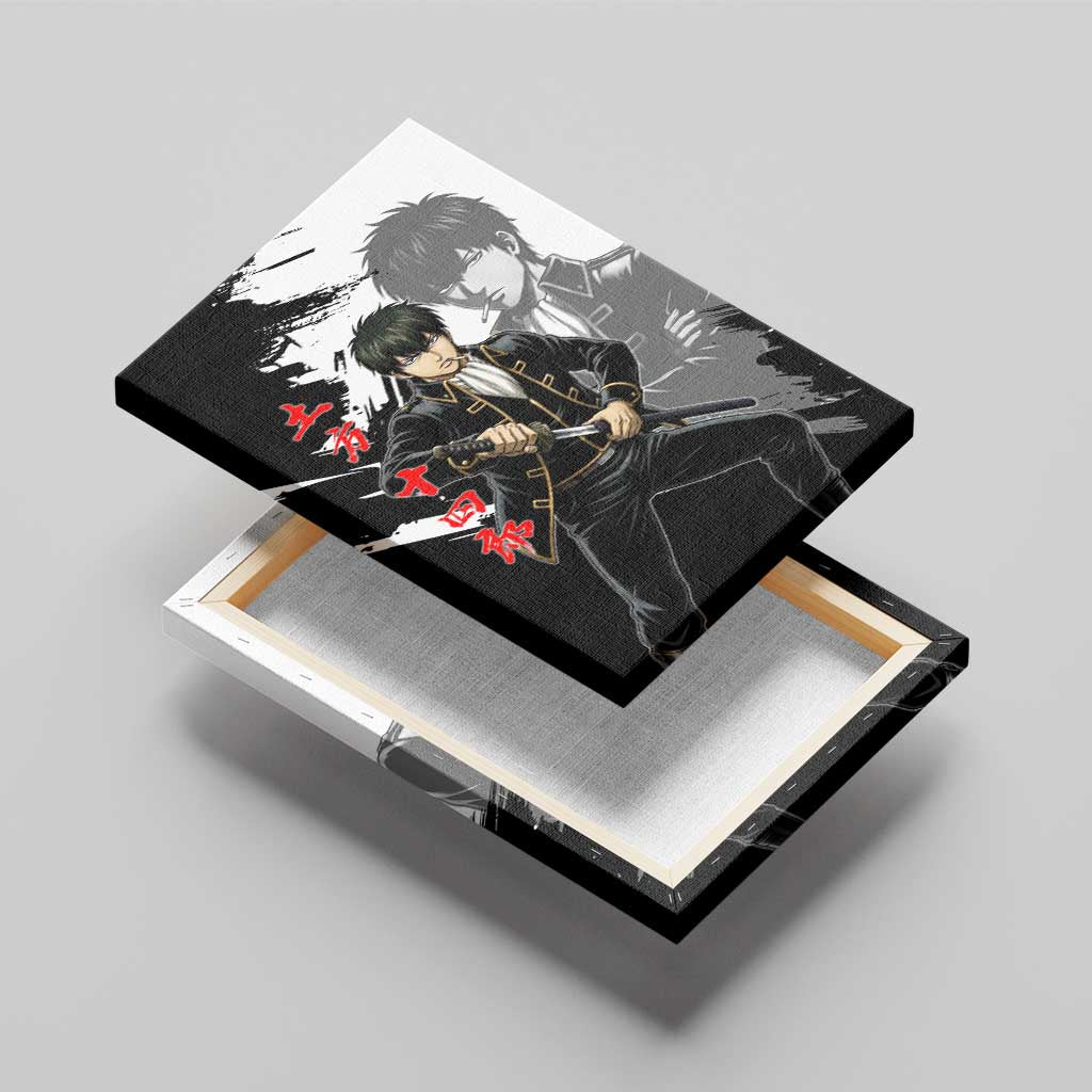 Toshiro Hijikata Canvas Wall Art Dark Shinsengumi Ink Style