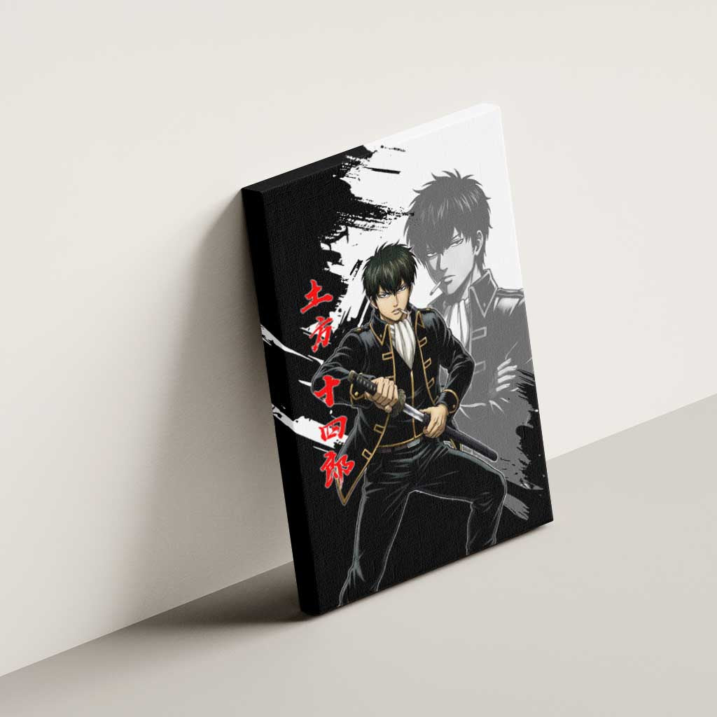 Toshiro Hijikata Canvas Wall Art Dark Shinsengumi Ink Style