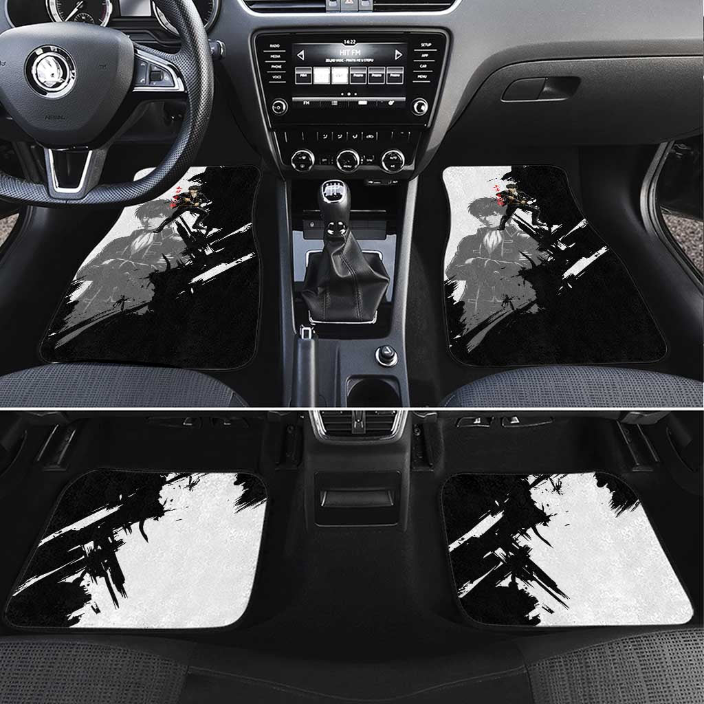 Toshiro Hijikata Car Mats Dark Shinsengumi Ink Style