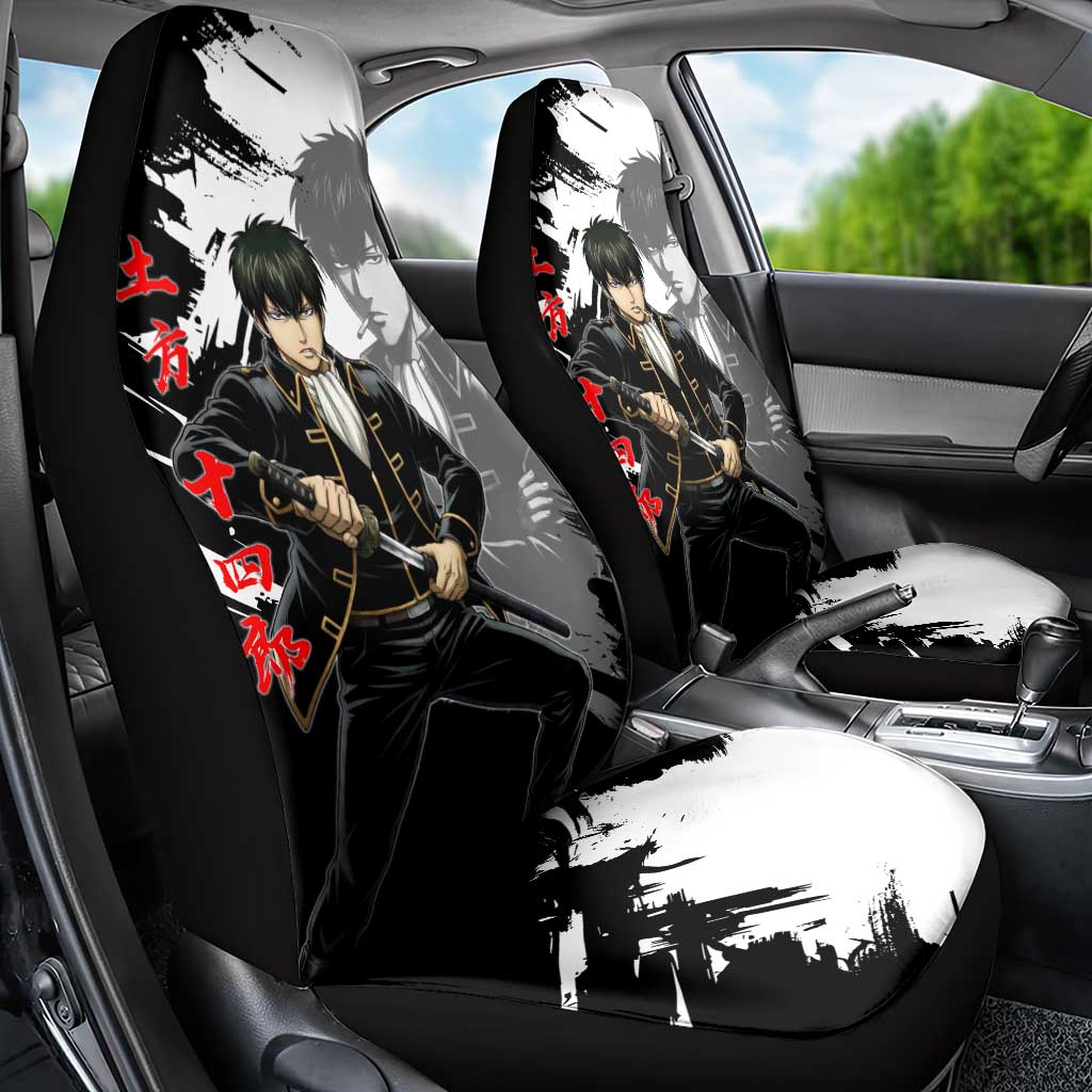 Toshiro Hijikata Car Seat Cover Dark Shinsengumi Ink Style