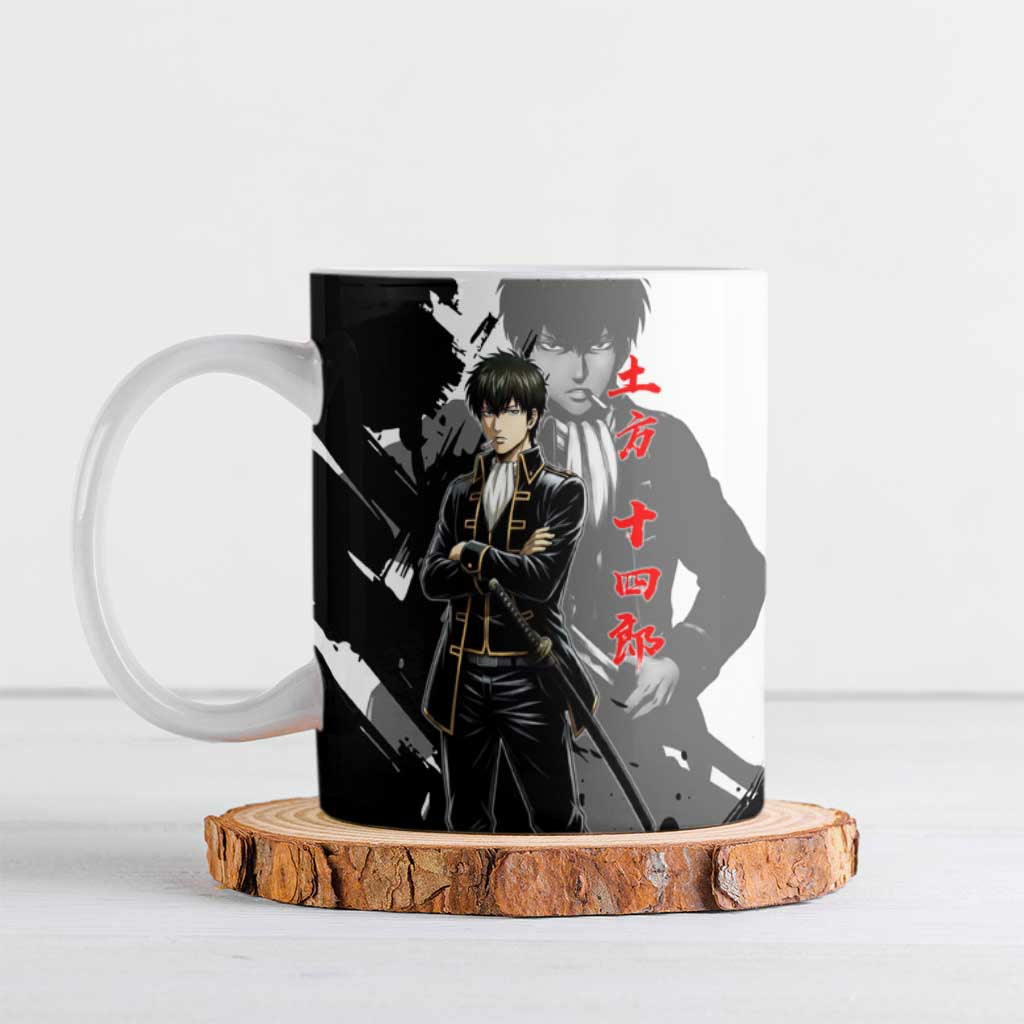 Toshiro Hijikata Ceramic Mug Dark Shinsengumi Ink Style