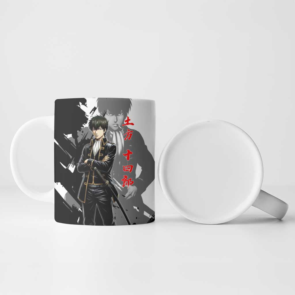 Toshiro Hijikata Ceramic Mug Dark Shinsengumi Ink Style