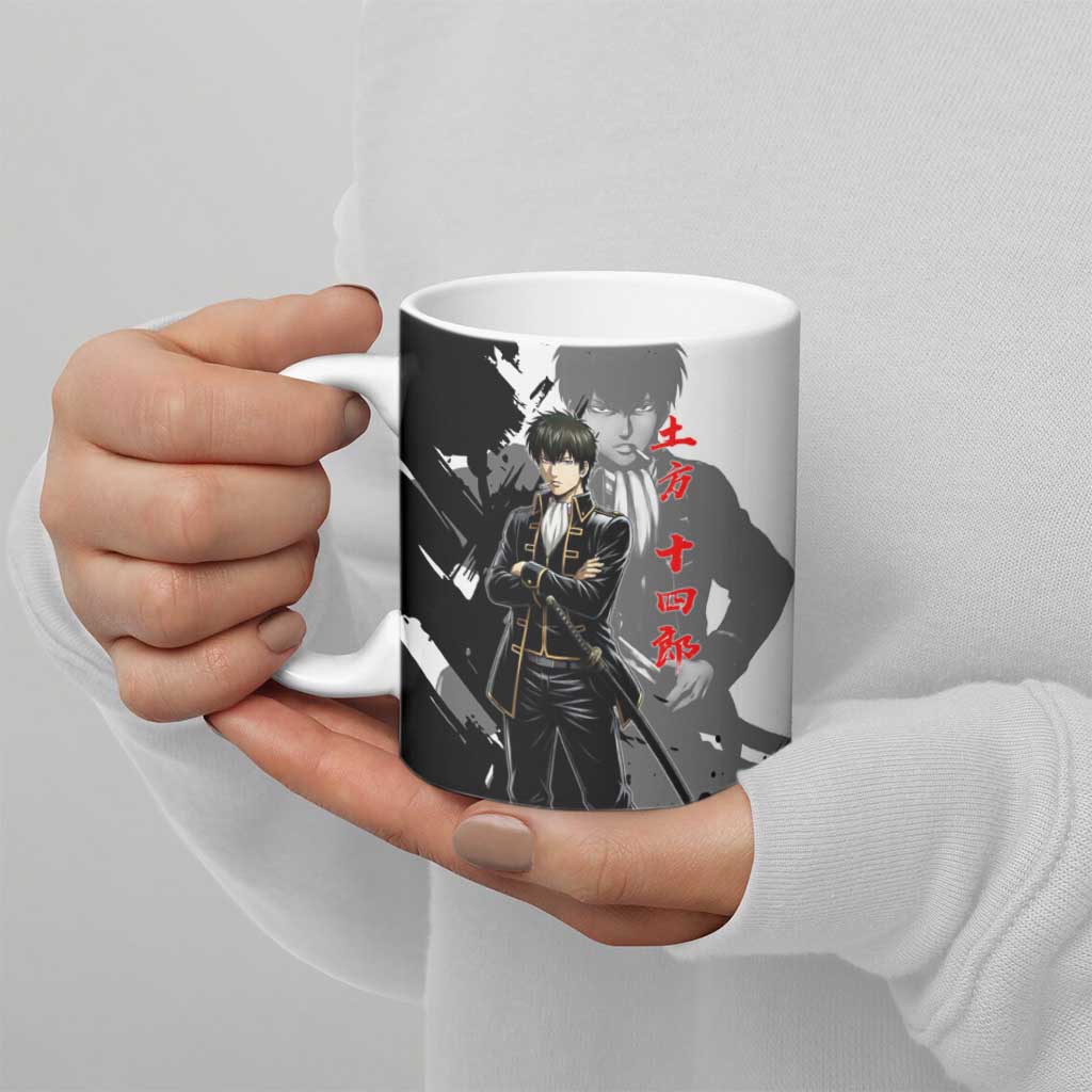 Toshiro Hijikata Ceramic Mug Dark Shinsengumi Ink Style