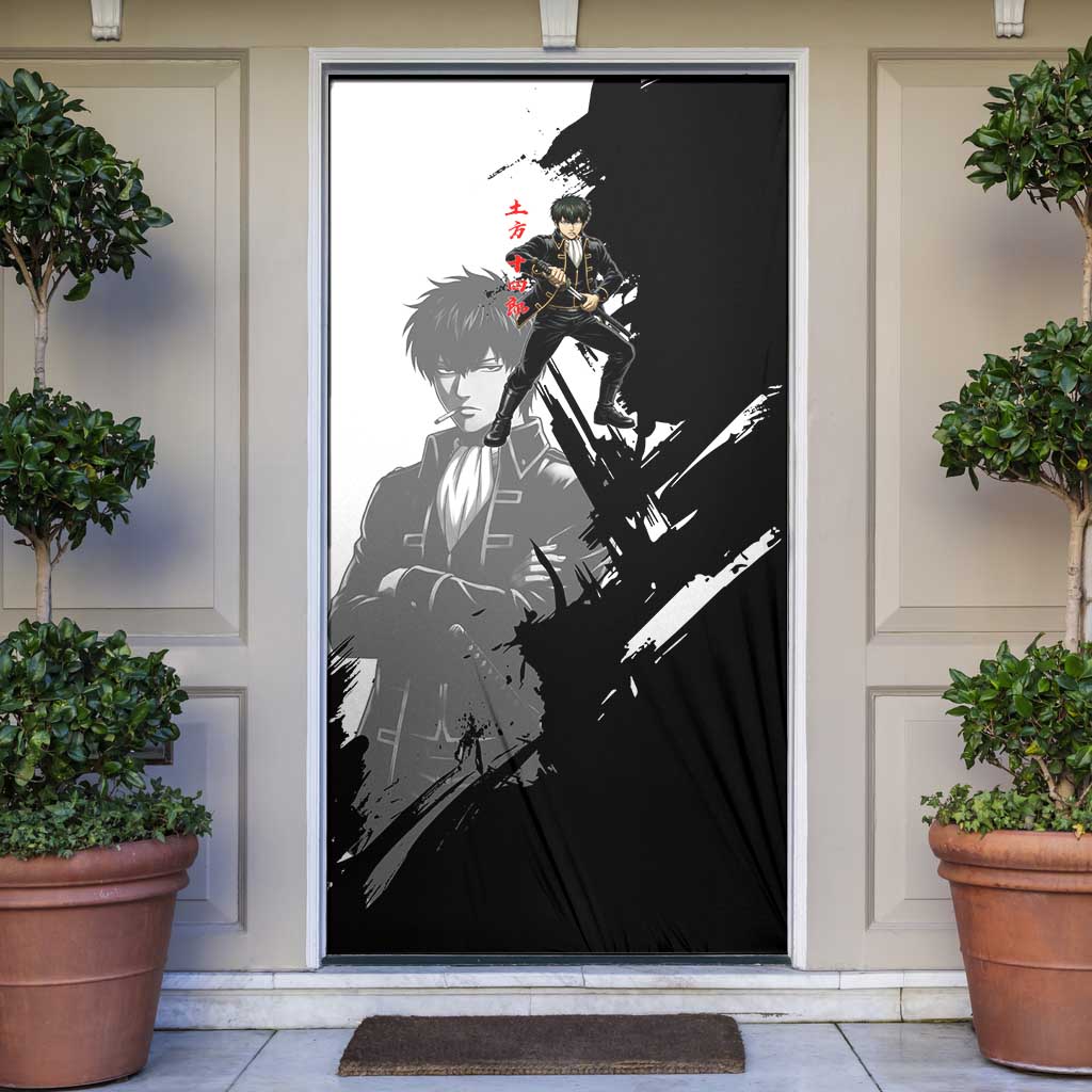 Toshiro Hijikata Door Cover Dark Shinsengumi Ink Style