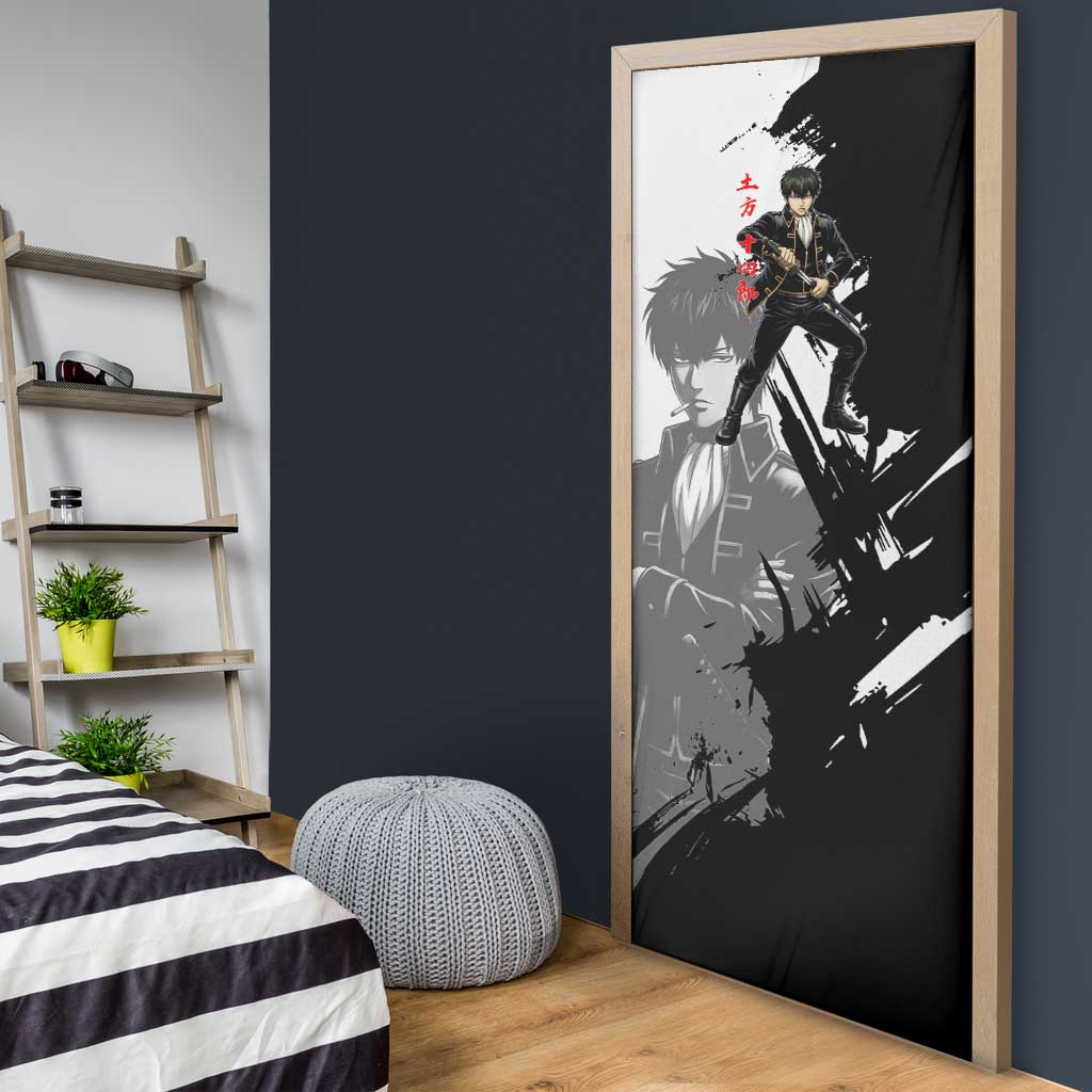 Toshiro Hijikata Door Cover Dark Shinsengumi Ink Style
