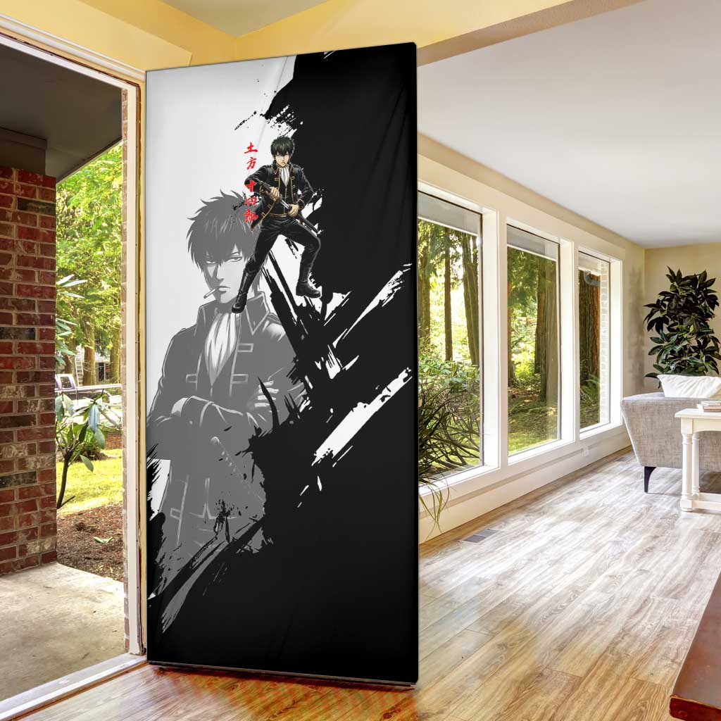 Toshiro Hijikata Door Cover Dark Shinsengumi Ink Style