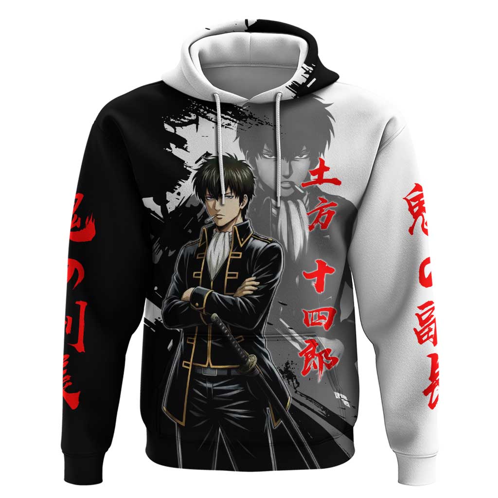 Toshiro Hijikata Hoodie Dark Shinsengumi Ink Style