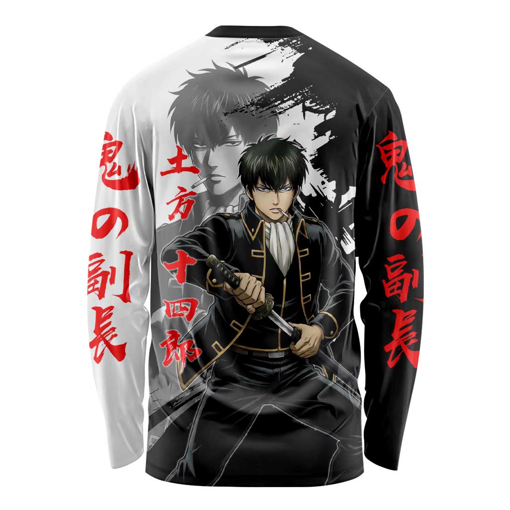 Toshiro Hijikata Long Sleeve Shirt Dark Shinsengumi Ink Style