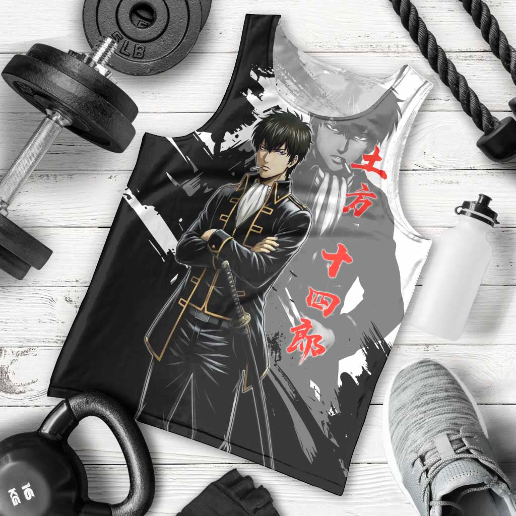 Toshiro Hijikata Men Tank Top Dark Shinsengumi Ink Style