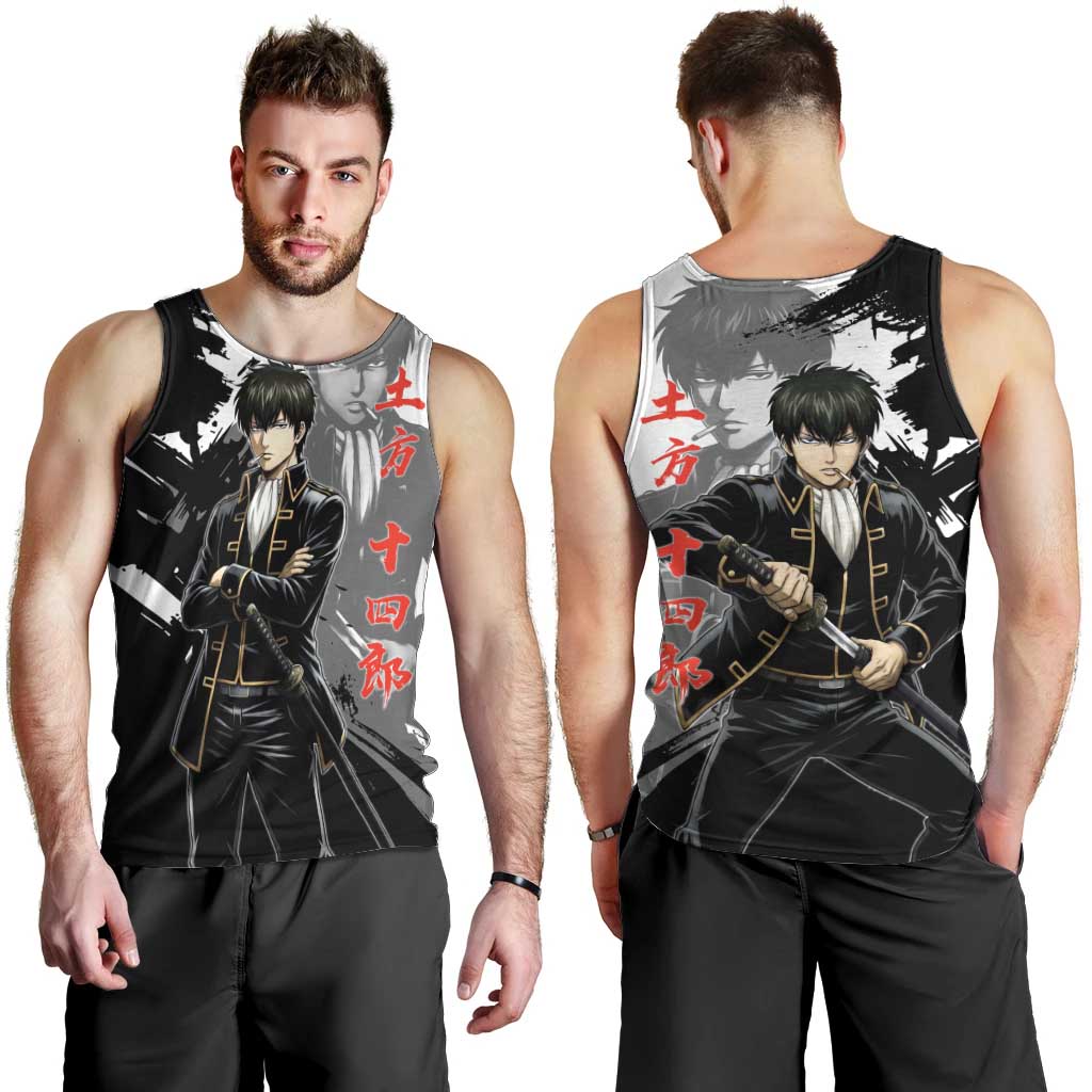 Toshiro Hijikata Men Tank Top Dark Shinsengumi Ink Style