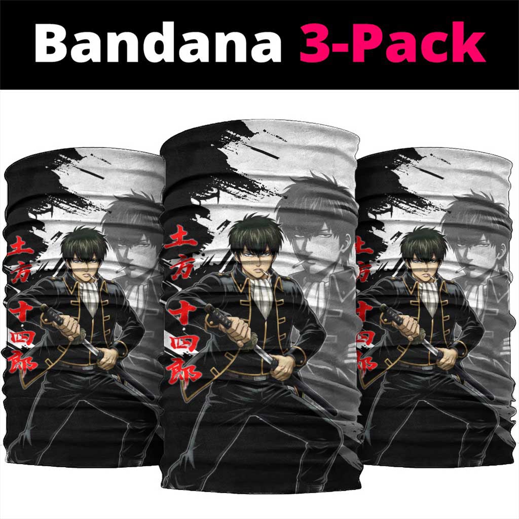 Toshiro Hijikata Neck Gaiter Dark Shinsengumi Ink Style
