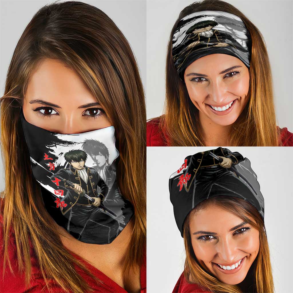 Toshiro Hijikata Neck Gaiter Dark Shinsengumi Ink Style