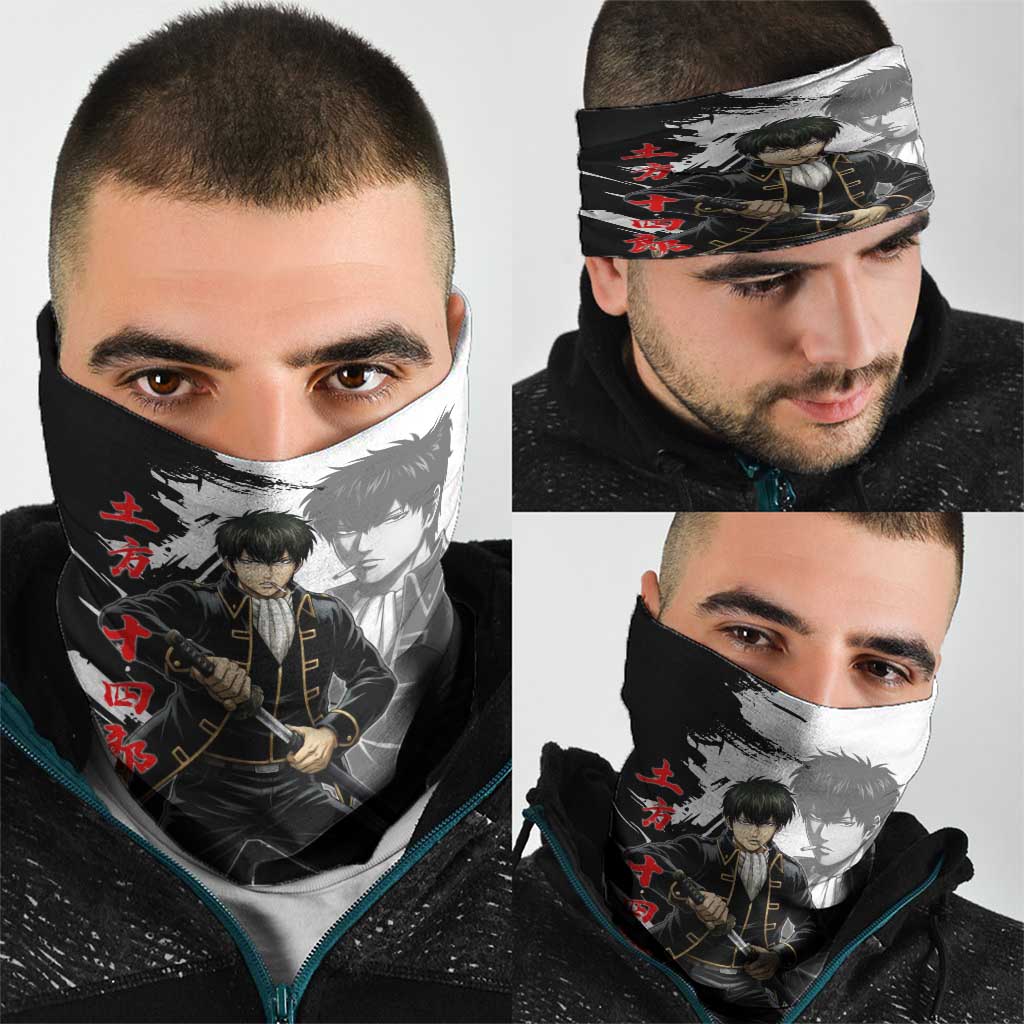 Toshiro Hijikata Neck Gaiter Dark Shinsengumi Ink Style