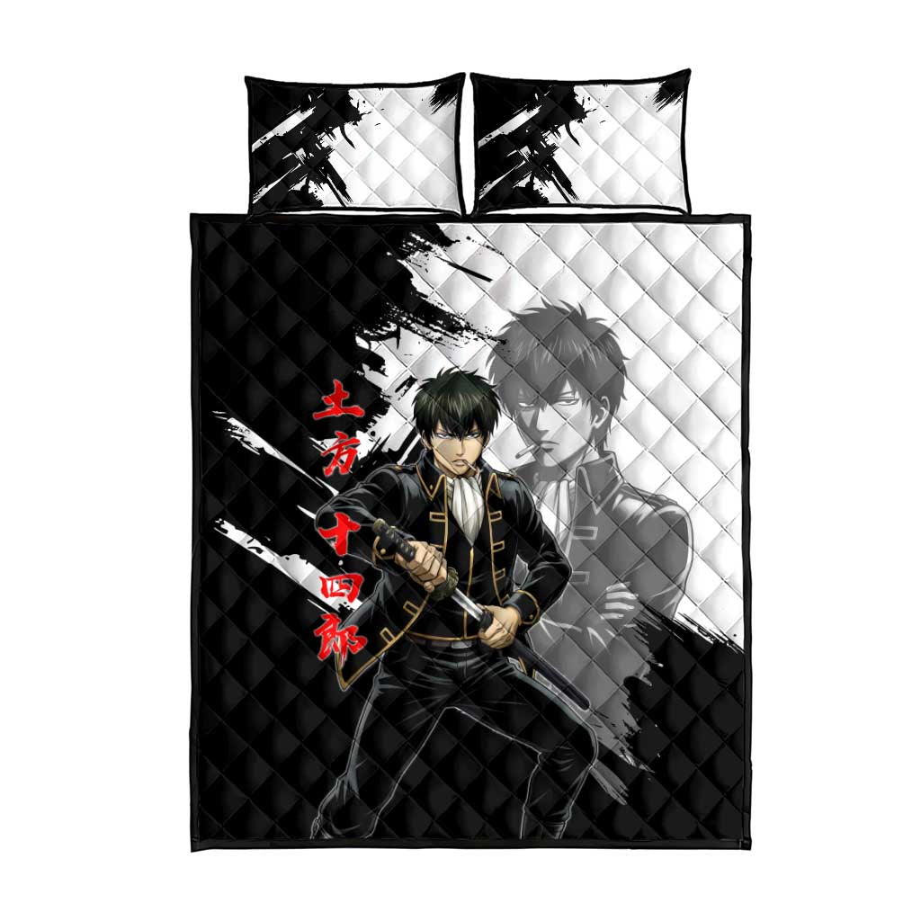 Toshiro Hijikata Quilt Bed Set Dark Shinsengumi Ink Style