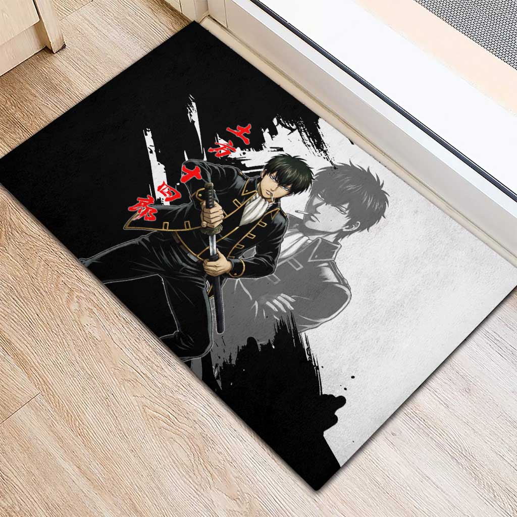 Toshiro Hijikata Rubber Doormat Dark Shinsengumi Ink Style