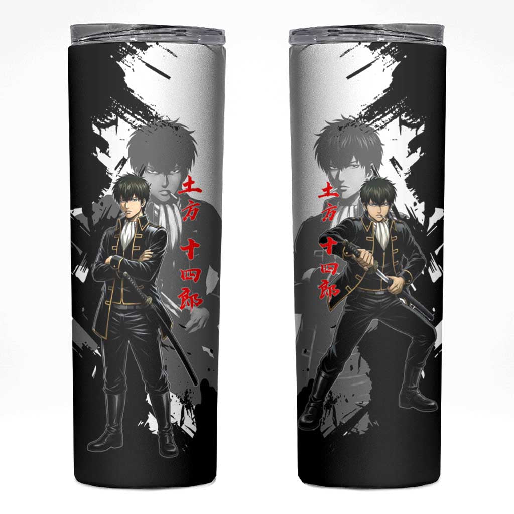 Toshiro Hijikata Skinny Tumbler Dark Shinsengumi Ink Style
