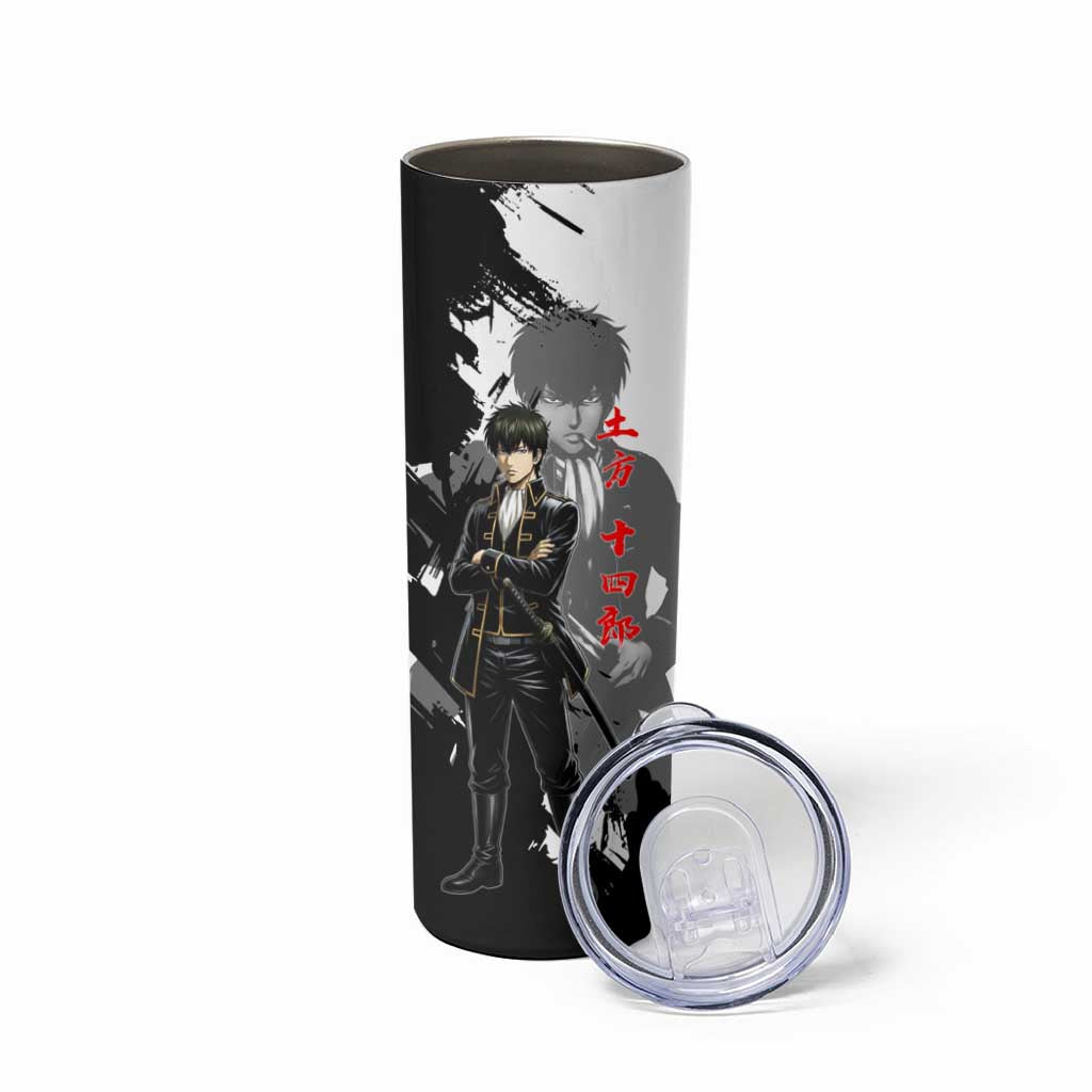 Toshiro Hijikata Skinny Tumbler Dark Shinsengumi Ink Style