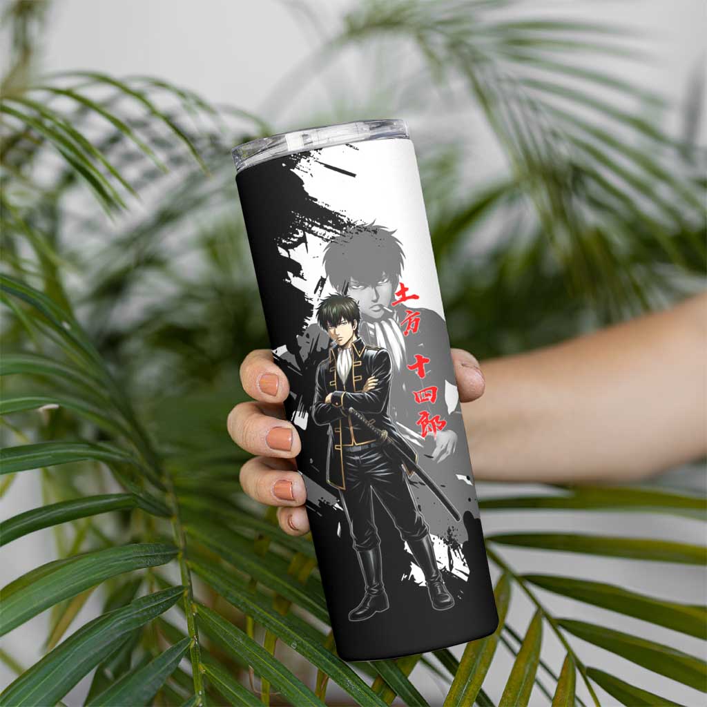 Toshiro Hijikata Skinny Tumbler Dark Shinsengumi Ink Style