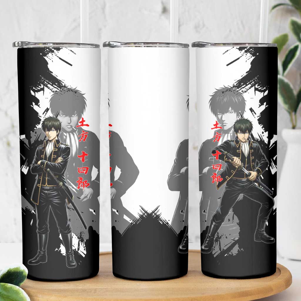 Toshiro Hijikata Skinny Tumbler Dark Shinsengumi Ink Style