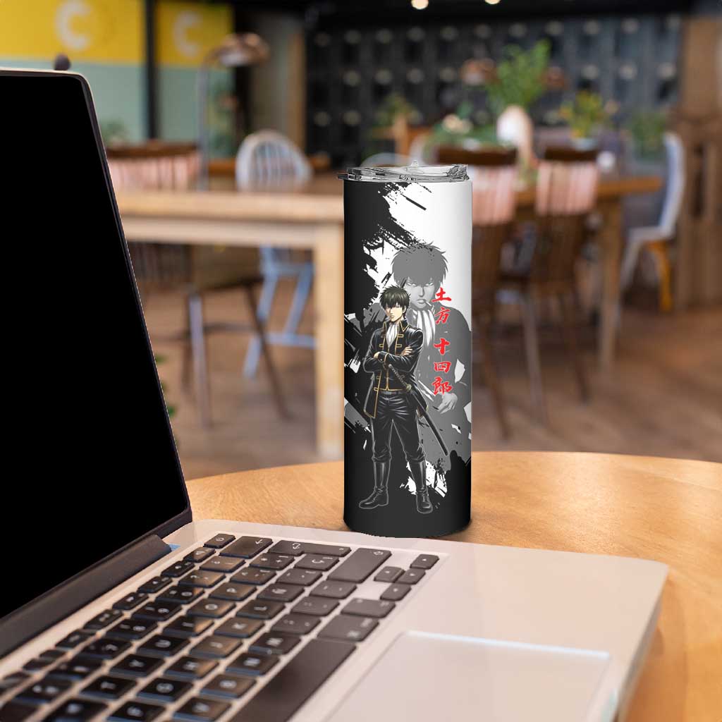 Toshiro Hijikata Skinny Tumbler Dark Shinsengumi Ink Style