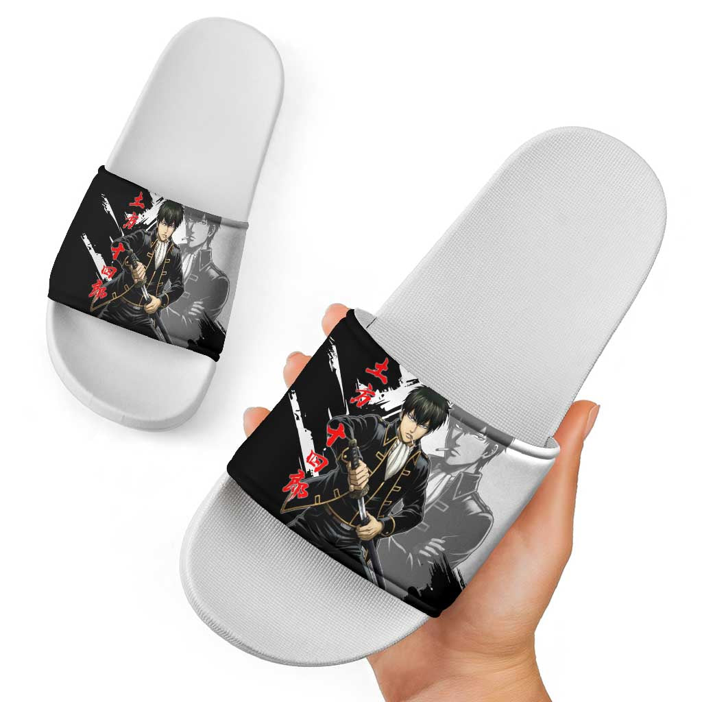 Toshiro Hijikata Slide Sandals Dark Shinsengumi Ink Style