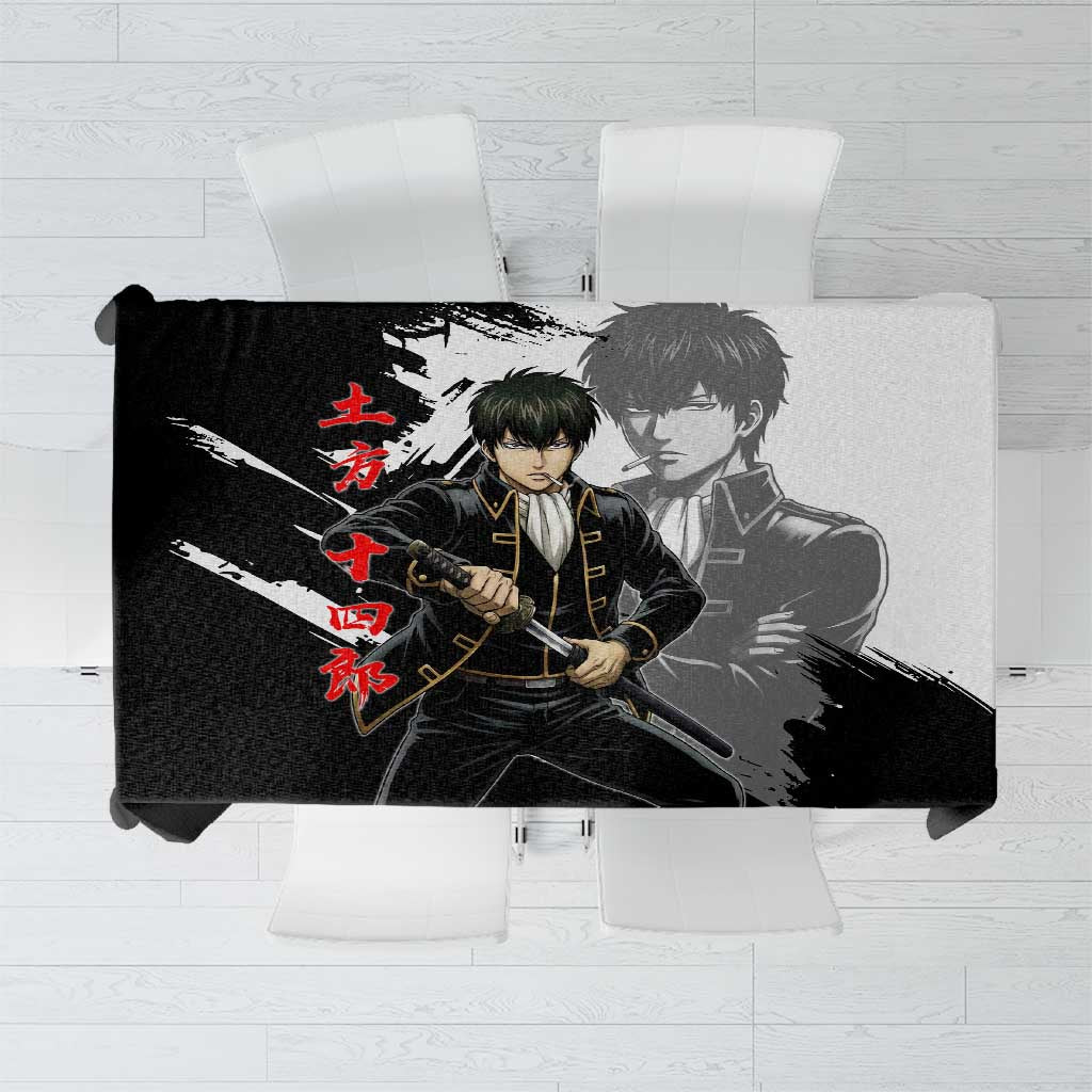 Toshiro Hijikata Tablecloth Dark Shinsengumi Ink Style