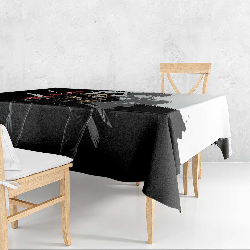 Toshiro Hijikata Tablecloth Dark Shinsengumi Ink Style