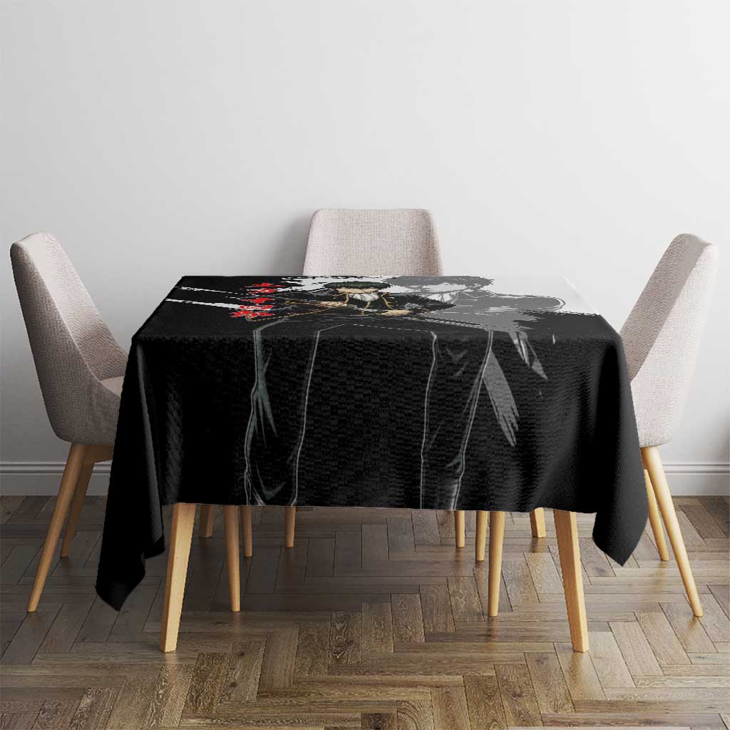 Toshiro Hijikata Tablecloth Dark Shinsengumi Ink Style