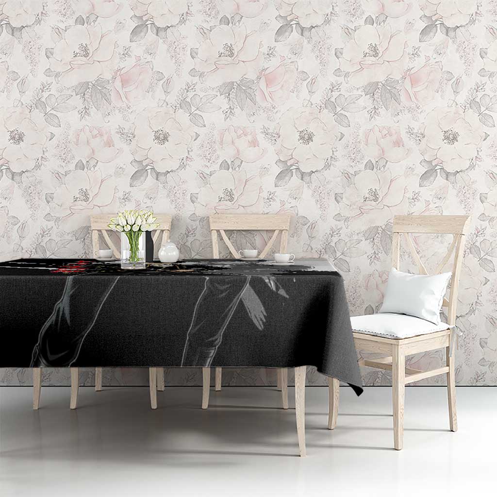 Toshiro Hijikata Tablecloth Dark Shinsengumi Ink Style
