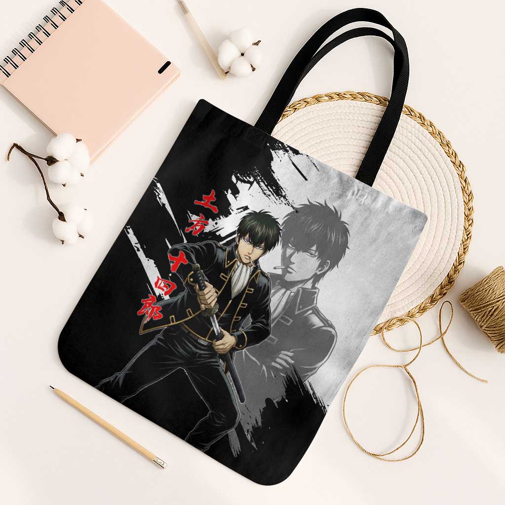 Toshiro Hijikata Tote Bag Dark Shinsengumi Ink Style