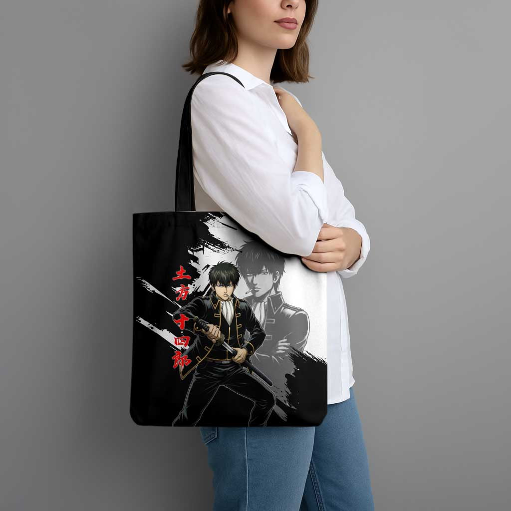 Toshiro Hijikata Tote Bag Dark Shinsengumi Ink Style