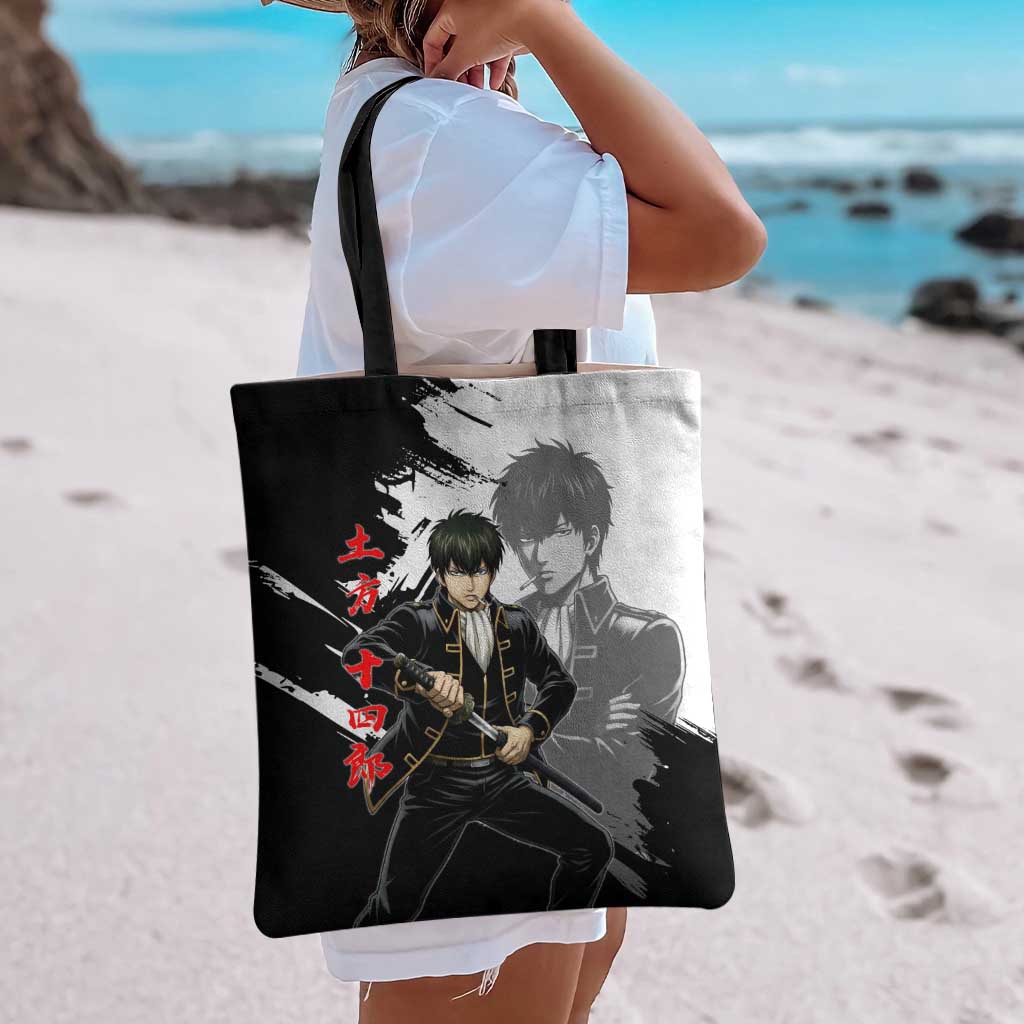 Toshiro Hijikata Tote Bag Dark Shinsengumi Ink Style