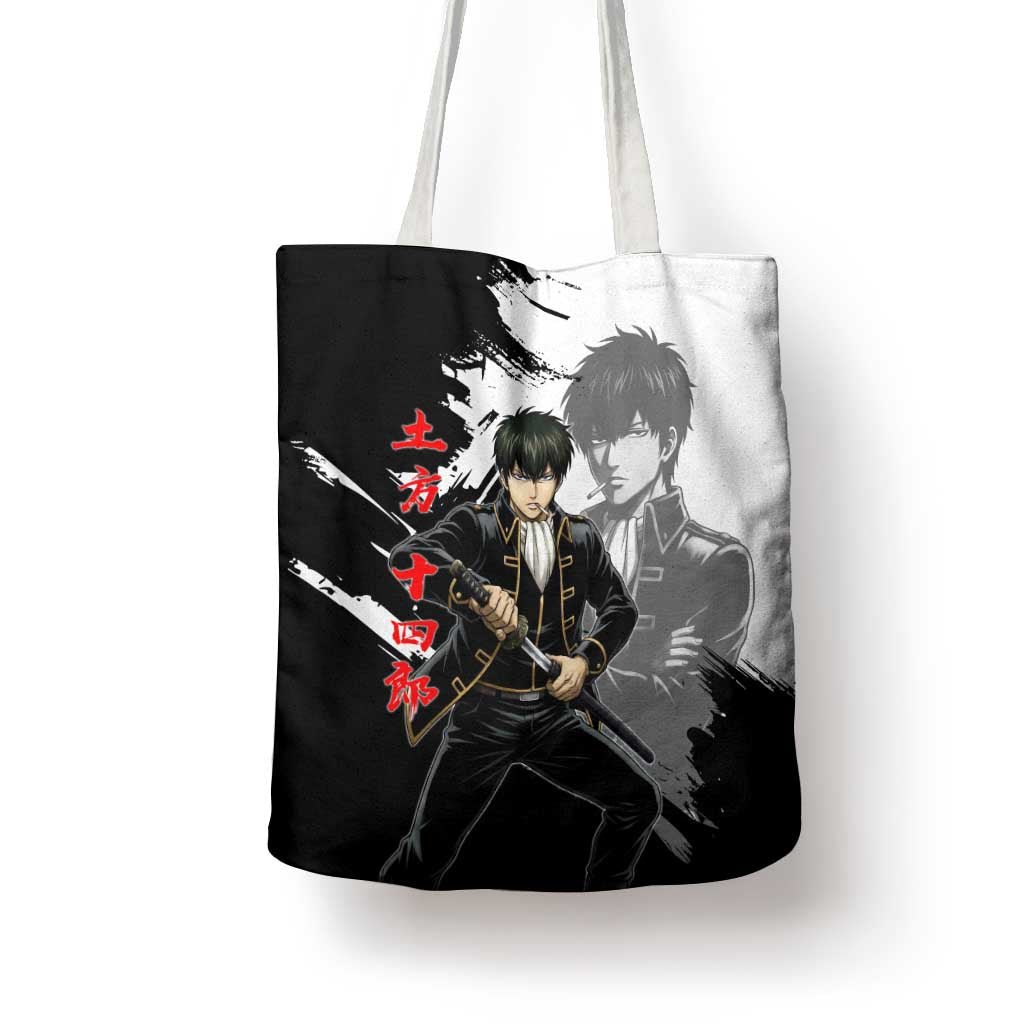 Toshiro Hijikata Tote Bag Dark Shinsengumi Ink Style