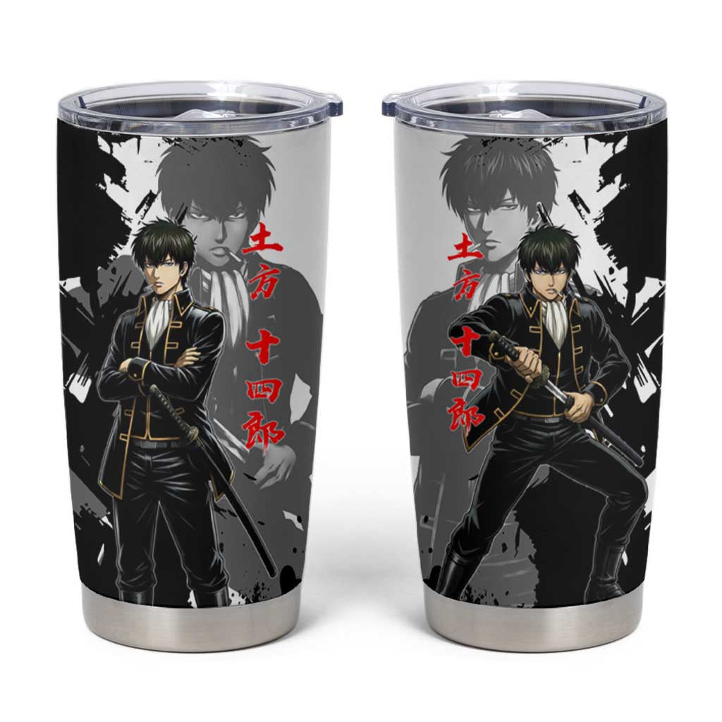 Toshiro Hijikata Tumbler Cup Dark Shinsengumi Ink Style