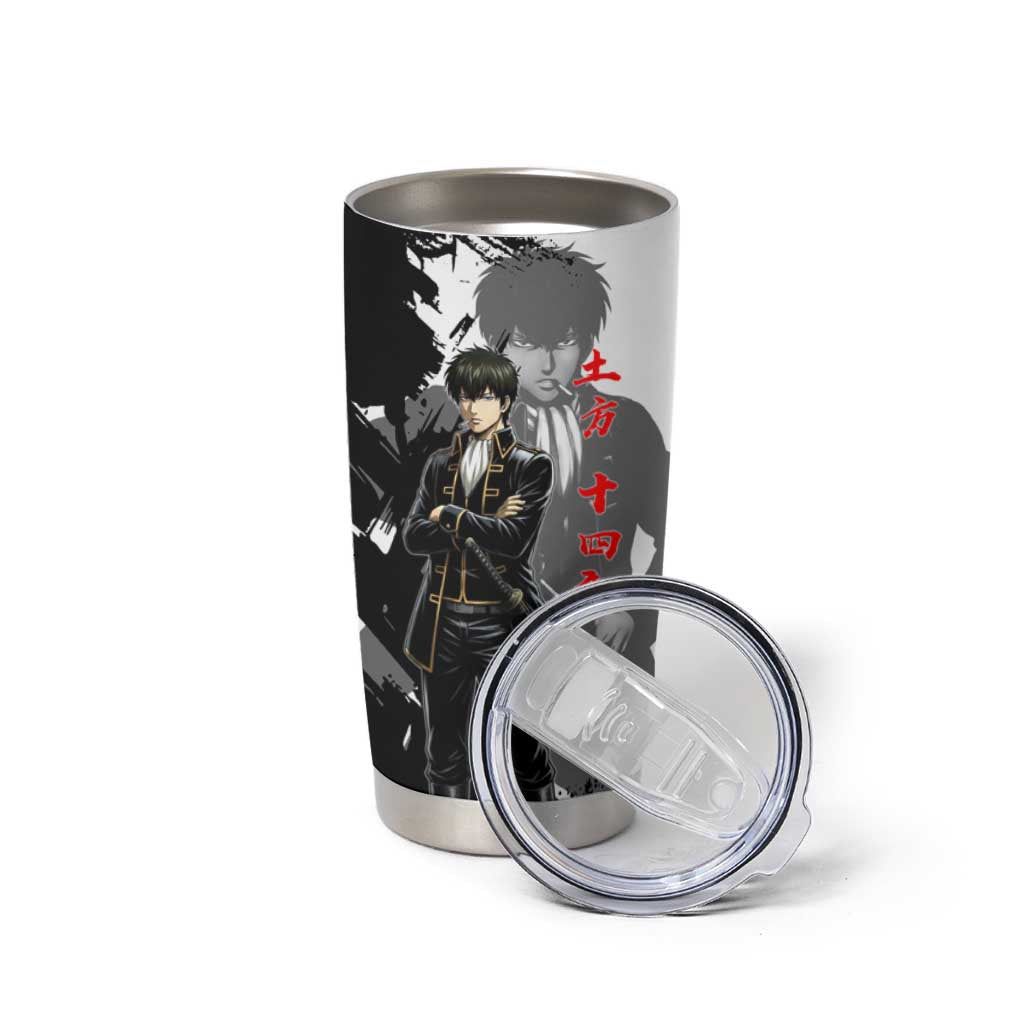 Toshiro Hijikata Tumbler Cup Dark Shinsengumi Ink Style